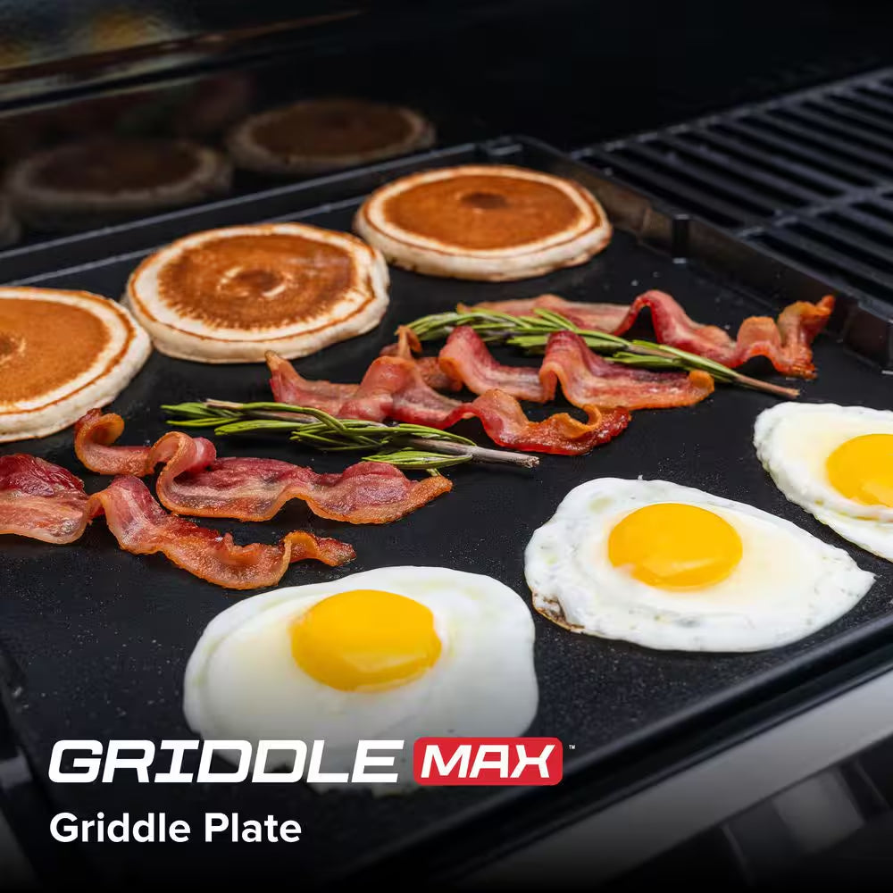 Gourmet Pro 6-Burner Stainless Steel Propane Gas Grill with Searing Side Burner and Griddle Max Insert