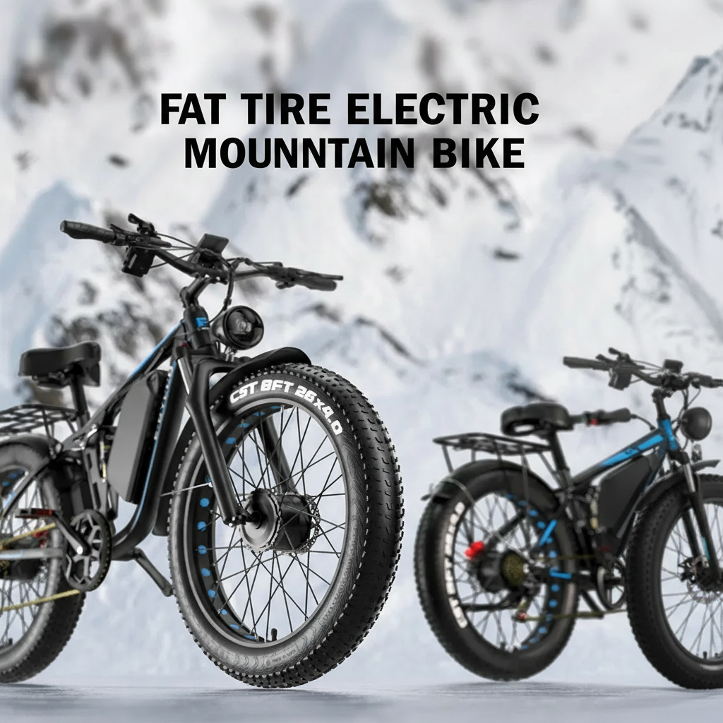 Off-Road Full Suspension Electric Bike 2000W Dual Motor 52V 23AH Battery Mountain Electric Bike 26 Inch Fat Tire Electric Bike