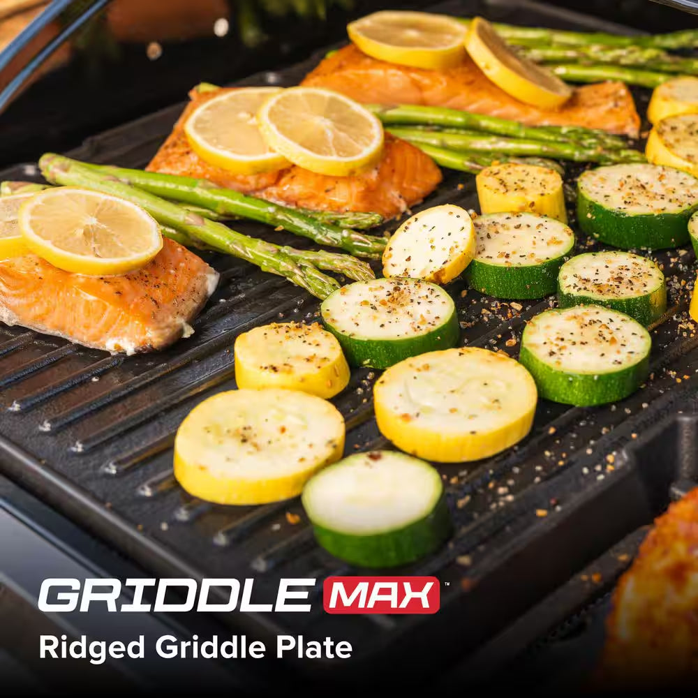 Gourmet Pro 6-Burner Stainless Steel Propane Gas Grill with Searing Side Burner and Griddle Max Insert