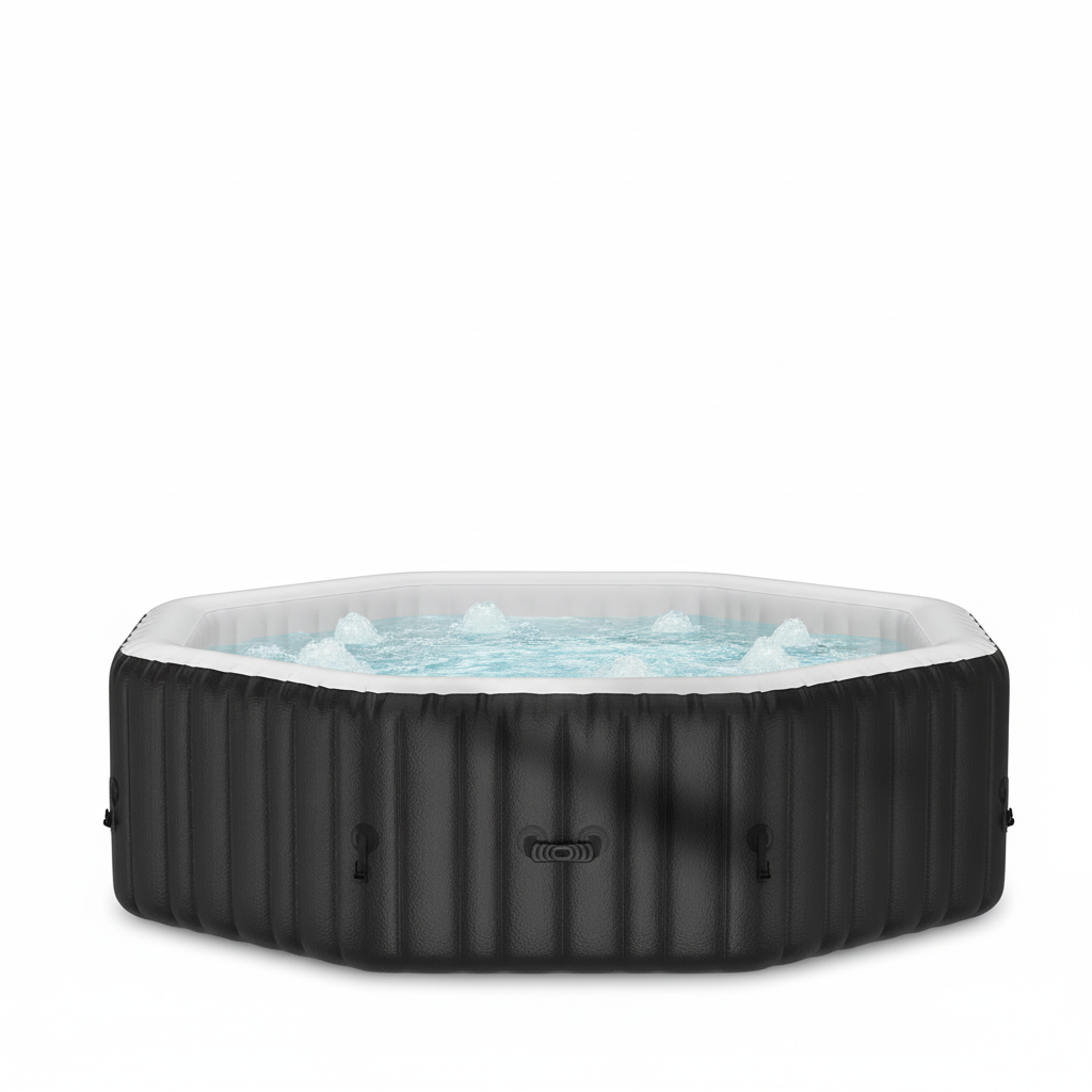 NAIZEA 6 Person Octagon Inflatable Hot Tub 130Air Jet Large Hot Tub 77"X77"X25"