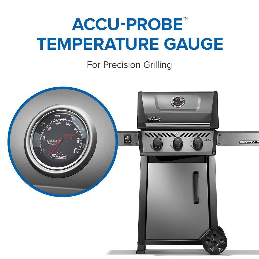 Freestyle 365 3-Burner Propane Gas Grill in Graphite Grey