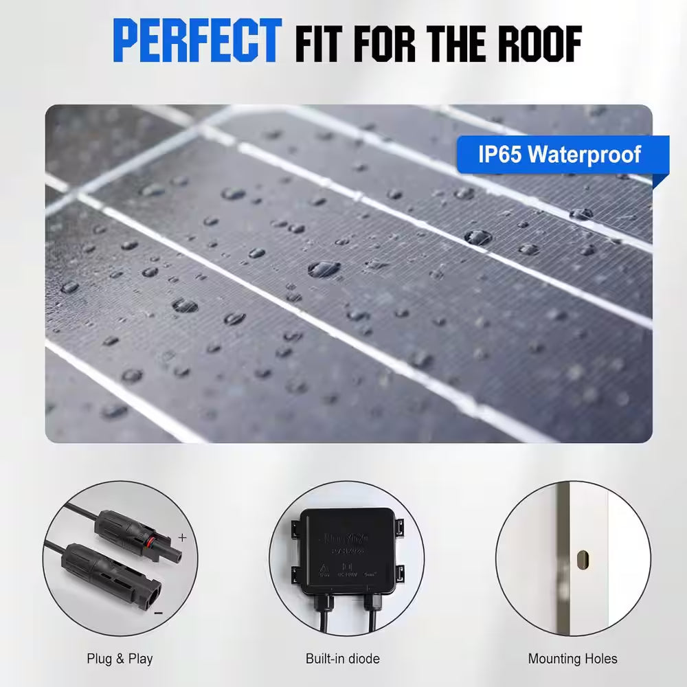 200W 12V/24V Solar Panel Kit with Monocrystalline Panels and 30A Charge Controller