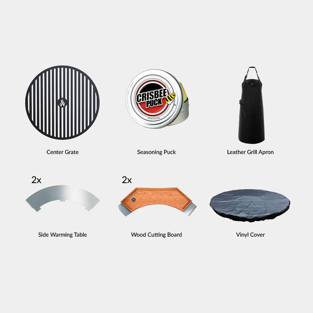 Arteflame Classic 40″ — Round Base Flat-Top Grill & Fire Bowl (CORTEN Steel)